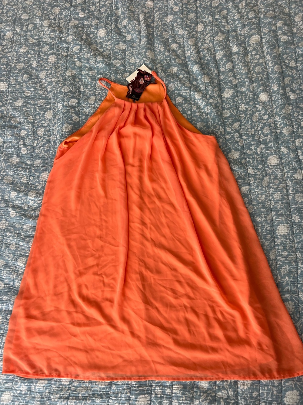 Soprano Coral Braided-Strap Sundress
